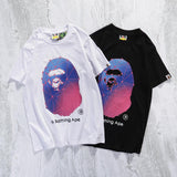 Shark Print T Shirt Camouflage Cotton Short Sleeve T-Shirt Half Sleeve