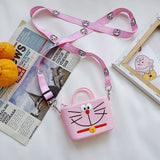 My Melody Bag StellaLou Children's Bag Cartoon Cute Crossbody Shoulder Bag for Girls Change Key Case Silicone Bag Kulomi