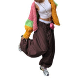 Julia Fox Low Rise Trousers Vintage Casual Loose Track Pants