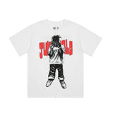 Fighting Demons Vlone T Shirt 999 Joint Character Printed Large V 3M Reflective Loose Short Sleeve T-shirt