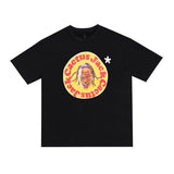 Oversized 90S T Shirt Travis Scott Hip-Hop Street T Joint Cartoon Doll Printed Loose round Neck Men's and Women's Short Sleeve T-shirt