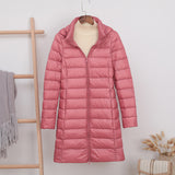 Women Winter Coats Puffer Jacket Down Coat Autumn and Winter Lightweight Women's Mid-Length Hooded Detachable Cap Lightweight Coat