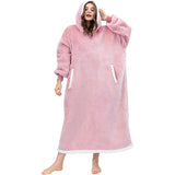 Hoodies Blankets Leopard Print Lazy Blanket Flannel Lamb Wool
