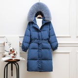 Women Winter Coats Puffer Jacket Down Coat Down Jacket Female Long Fox Big Fur Collar Loose Thick