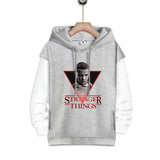 Stranger Things Hellfire Club Coat Stranger Things Fake Two-Piece Hooded Sweater