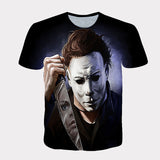 Michael Myers T Shirt Summer Loose Fashion Print round Neck Women's T-shirt