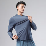 Sweat Wicking Shirt Men's Sweater Hooded Long-Sleeved T-shirt