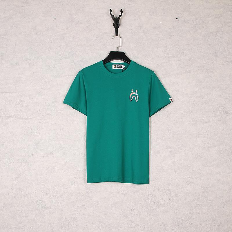 Shark Print T Shirt Camouflage Letter Print Short-Sleeve T-Shirt