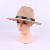 Mens Kentucky Derby Hats Solid Color Hat Retro Fedora Hat Men's and Women's Top Hat