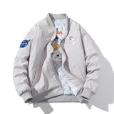 NASA Varsity Jacket Men's Jacket Stand-up Collar Cotton-Padded Coat Baseball Uniform Men