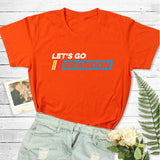Let'S Go Brandon T Shirt Letter Print Teen Casual Loose-Fitting T-Shirt Short Sleeve Top