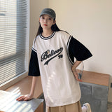Baggy Baseball Jersey Baseball Short-Sleeved T-shirt Men's Summer