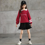 Sweater Suit 2 Girl's Clothes Suit Skirt Children Girl's Spring Clothes