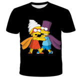 Homer Simpson Shirt Summer Print Short-Sleeved Casual T-shirt