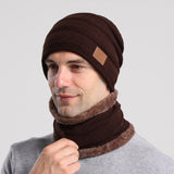 Men's Winter Hats Wool Hat Men's and Women's Fleece-Lined Thickened Pullover