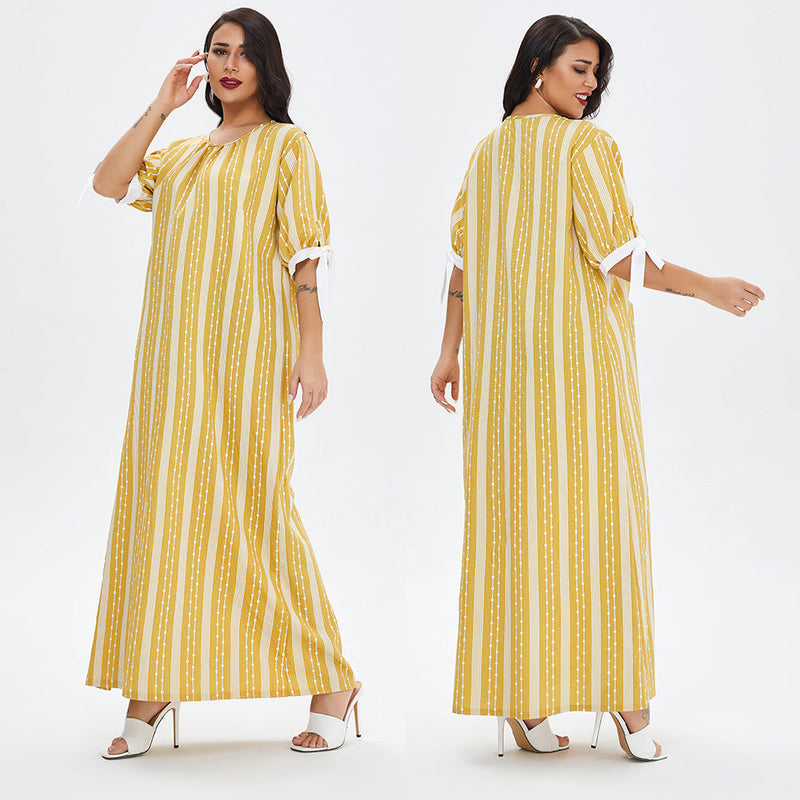 Muslim Women Stylish Kashibo Abaya Muslim Ladies Long Gown Islamic Clothing Jilbab Jalabiya Casual Plus Size Dress