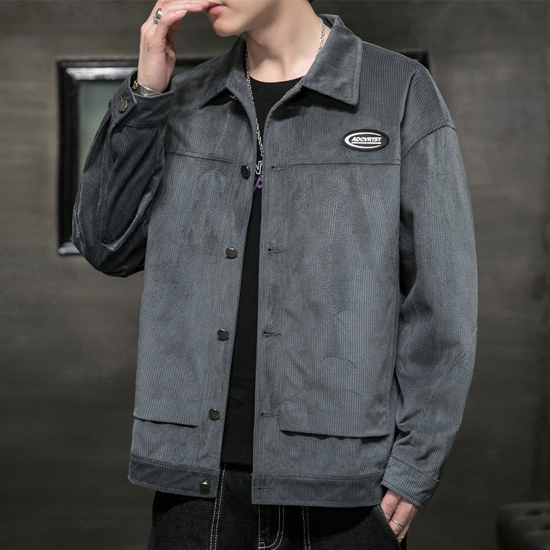 Corduroy Varsity Jacket Corduroy Coat Men's Spring/Autumn Casual Top Men's Fall Jacket Clothes