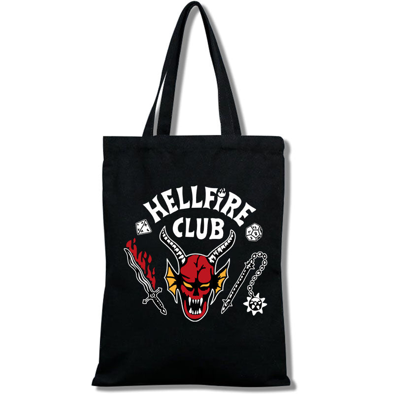 Stranger Things Hellfire Club Handbag Tote Bag Fashion Shopping Bag Portable Shoulder Bag