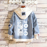 Comic Denim Jacket Jacket Spring and Autumn