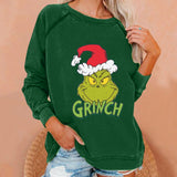 Grinch Hoodie Grinch Stole Christmas round Neck Sweater for Women