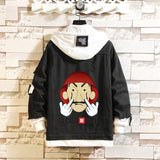 Comic Denim Jacket Men's and Women's Spring and Autumn Fashion Casual Denim Jacket