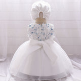 Summer Rompers Sequins Puffy Gauze Princess Dress with Hat