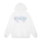 Mens Fall Outfits Sweater Men's Graffiti Hooded Loose Oversize Couple Vintage