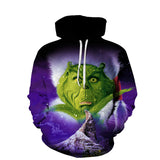 Grinch Hoodie 3D Printed Casual Loose-Fitting Hoodie