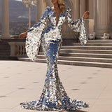 Olivia Wilde Dress Sexy Sequins Dress Silver Banquet Dress