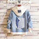 Comic Denim Jacket Men And Women Casual Loose Denim Jacket Anime