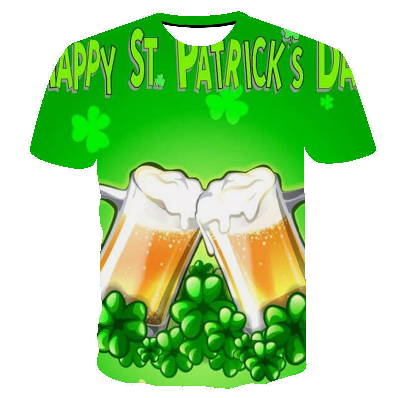 Saint Patrick's Day Closing 3D Printed T-shirt Short Sleeve Top