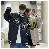 Cream Color Varsity Jacket Spring and Autumn Baseball Uniform Men's Coat