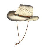 Straw Cowboy Hats Western Cutout Straw Cowboy Hat Beach Hat