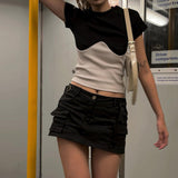 Music Festivals Rave Outfits Girls Tops Summer Women's Fashion round Neck Short Sleeves T-shirt