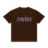 Amiri T Shirt Casual Hip Hop High Street round Neck Short Sleeve T-shirt