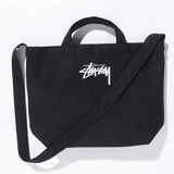 Stussy Handbag Black Cotton Tote Bag