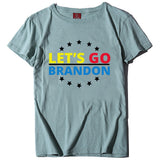 Let's Go Brandon T Shirt Printed Short-Sleeved T-shirt Women's Loose Cotton Top