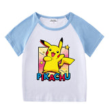 Children Pokemon Pikachu T Shirt Cotton Short Sleeve T-shirt Casual Sports Cute