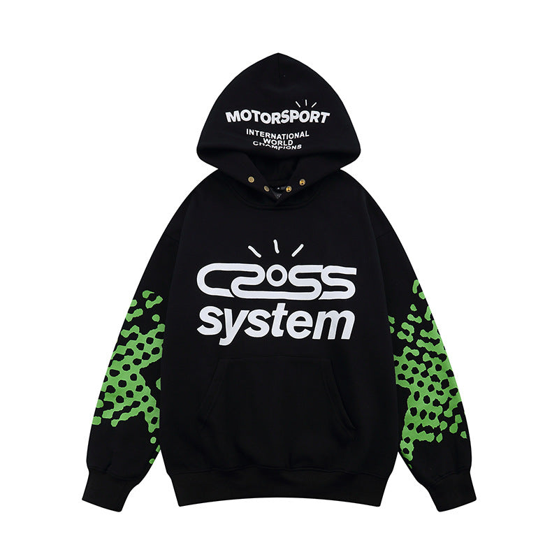 Cactus Flea Market Hoodie Fall/Winter Men's and Women's Printed Velvet Padded Hooded Sweatshirt