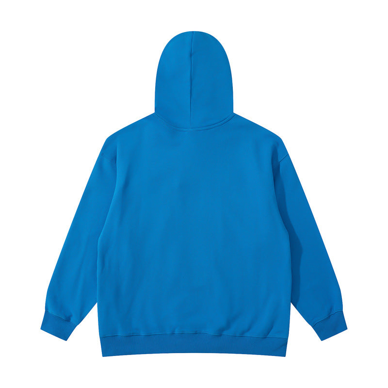 Mens Fall Outfits Hooded Sweater Men's and Women's Autumn Casual Contrast Color Skull Puff Print Coat