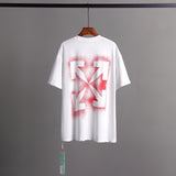 Off Whtie T Shirts Snowflake Arrow Print Male And Female Trendy Brand Short Sleeve