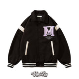 Baby Blue Varsity Jacket Baggy Coat Men's and Women's Autumn