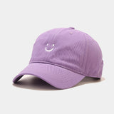Smiley Face Cap Baseball Cap Soft Top Embroidery