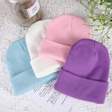 Men Winter Hats Solid Color Women's Autumn and Winter Hat