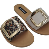 Women Open Toe Sandals Flats Large Size Spring Stylish Peep Toe Low Heel Slip-on Sandals