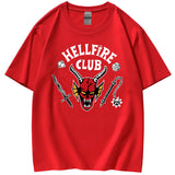 Stranger Things Hellfire Club T Shirt Printed Men'S And Women'S Sports Short Sleeve