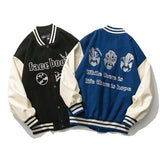 Varsity Jacket Vintage Autumn Coat Campus Literary Style Face-Changing Embroidery Youth Men's Baseball Uniforms