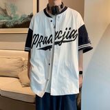 Baggy Baseball Jersey Embroidered T-shirt Men's Short Sleeve Baseball Clothes
