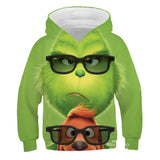 Grinch Hoodie Grinch 3D Printed Sweater Children's Clothing