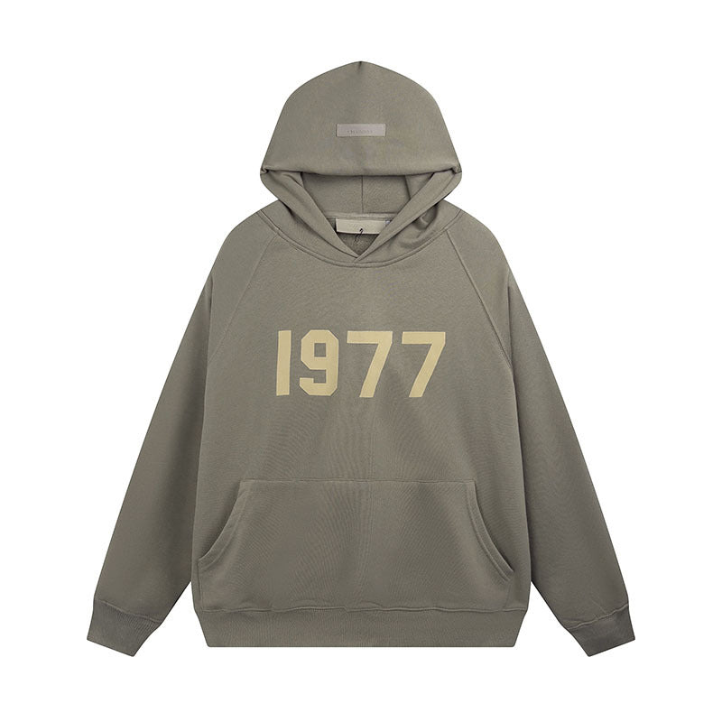 Fear of God Essentials 1977 Hoodie Flocking Hooded Sweater Fog Coat